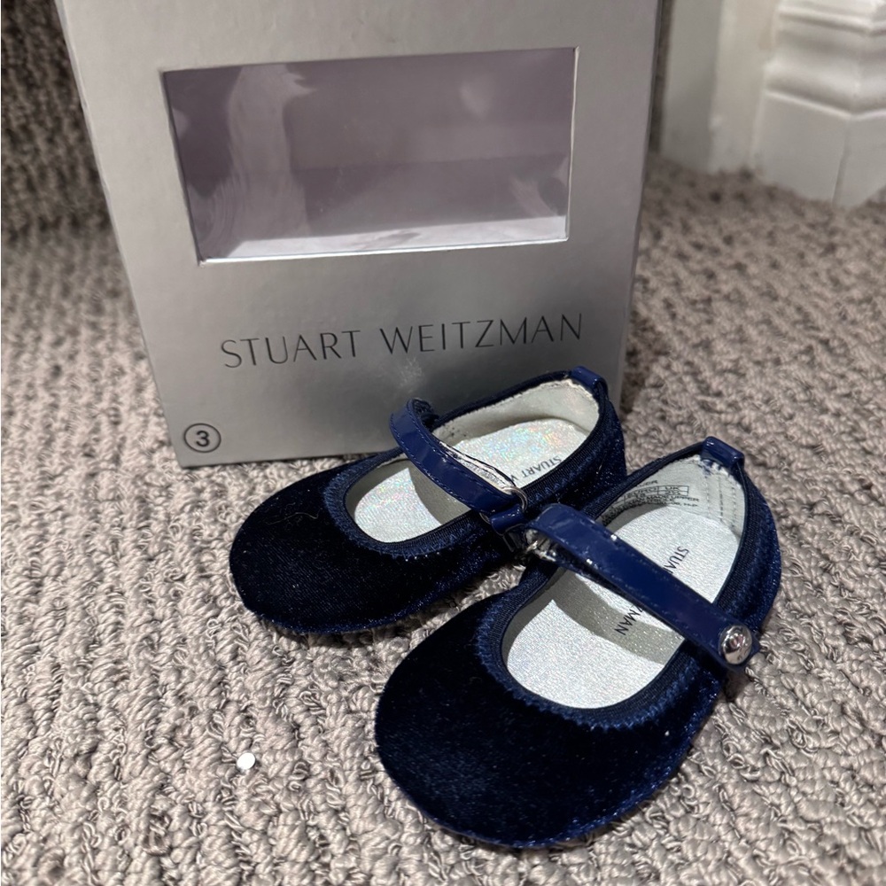 Stuart Weitzman Kids Navy Blue Shoes - Picture 1 of 3
